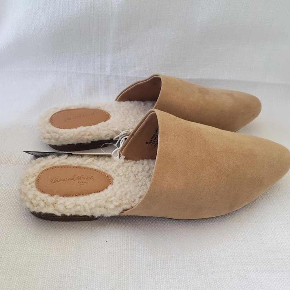 Universal Thead Zuri Tan Mules Flat Shoes - Womens size 8 - NEW - Picture 2 of 4